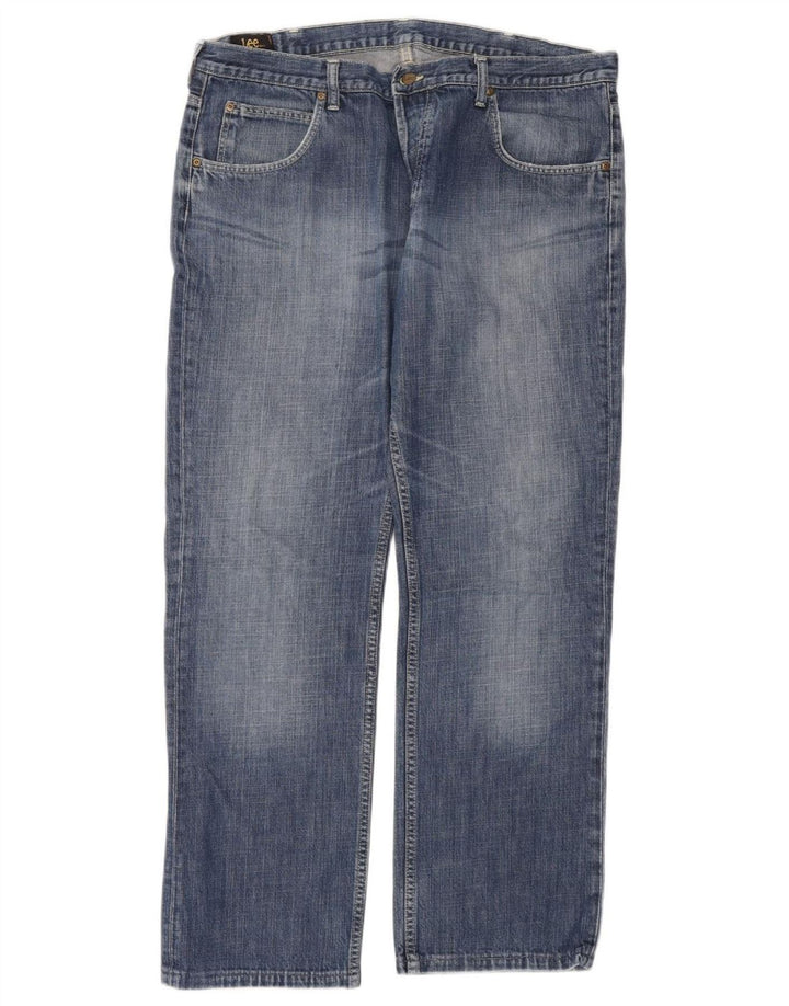 Lee Mens Freeburn Straight Jeans W40 L32 Blue Cotton