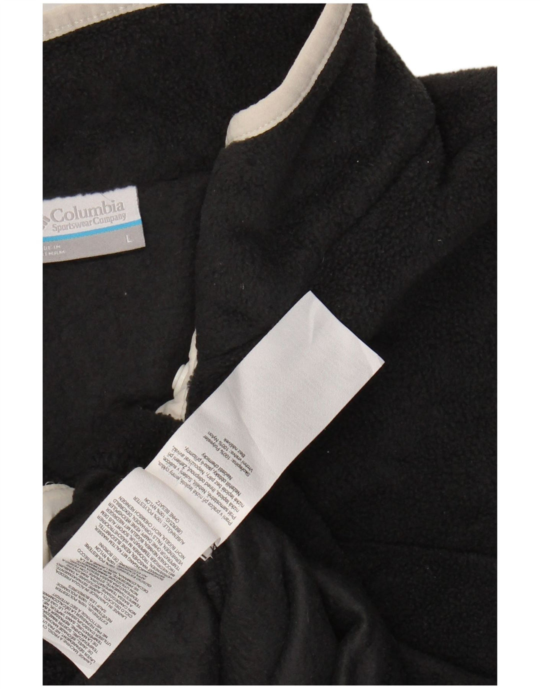 COLUMBIA Womens Button Neck Fleece Jumper UK 16 Large Grey Polyester