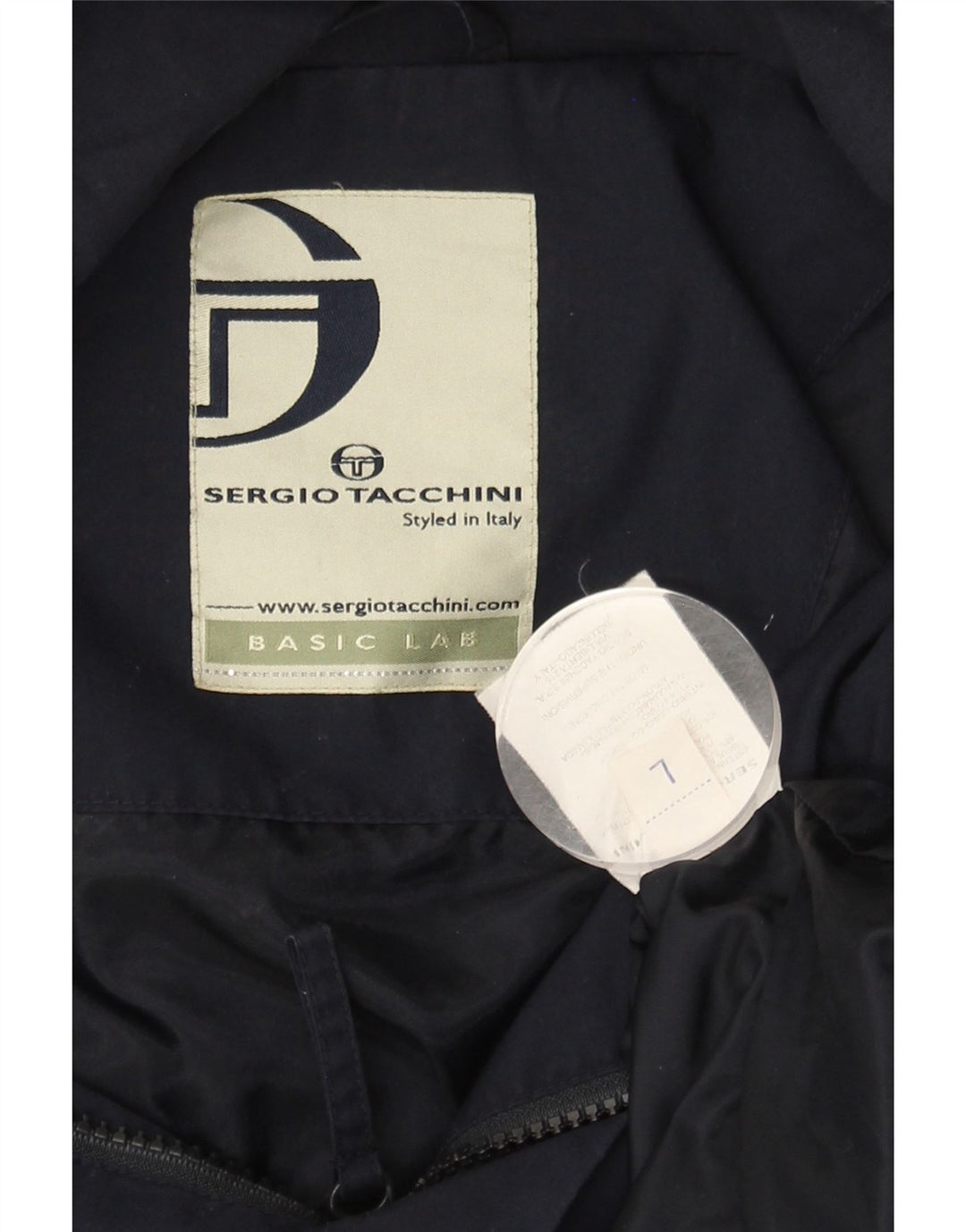 SERGIO TACCHINI Mens Bomber Jacket UK 40 Large Navy Blue Polyester