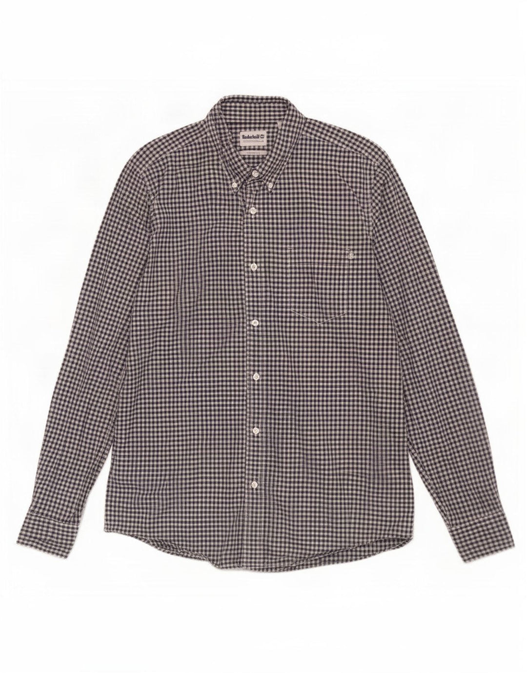 Timberland Mens Regular Fit Shirt Medium Black Gingham Cotton