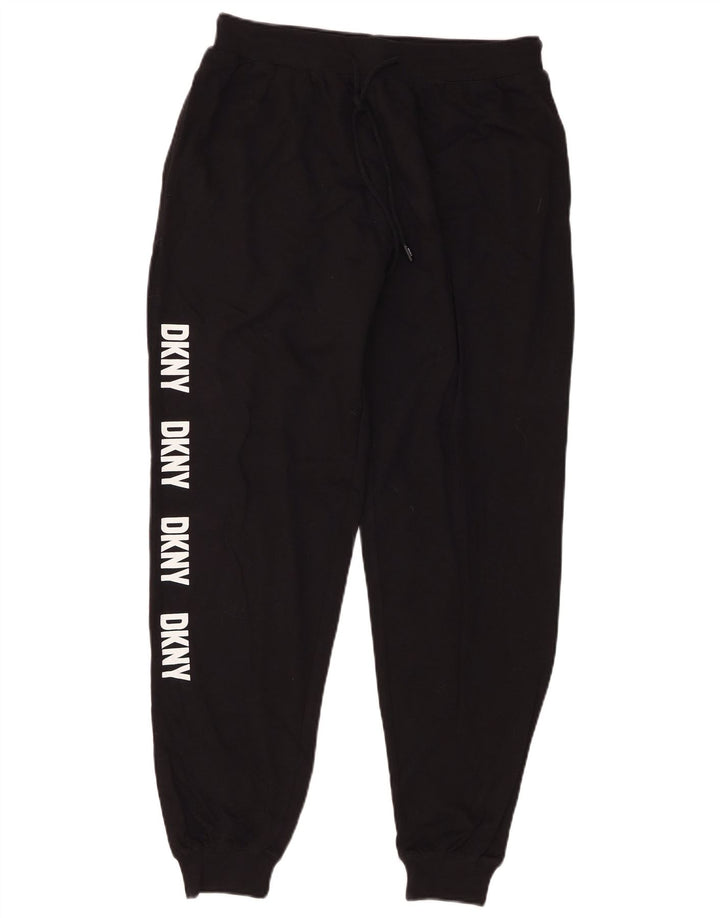 Dkny Mens Graphic Tracksuit Trousers Joggers Medium Black Cotton