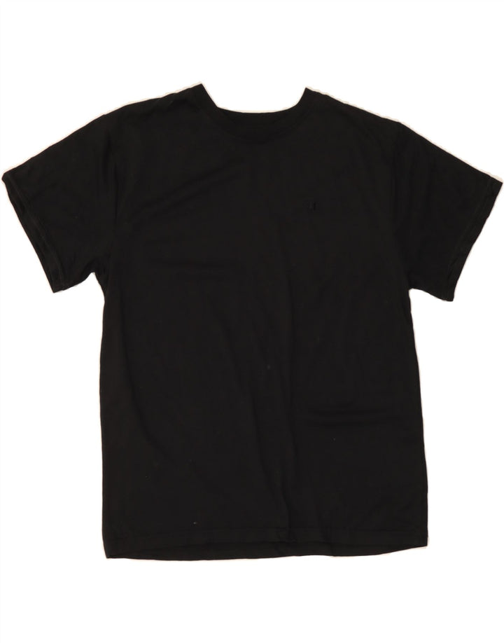 CHAMPION Womens T-Shirt Top UK 14 Large Black Polyester Vintage Champion and Second-Hand Champion from Messina Hembry 