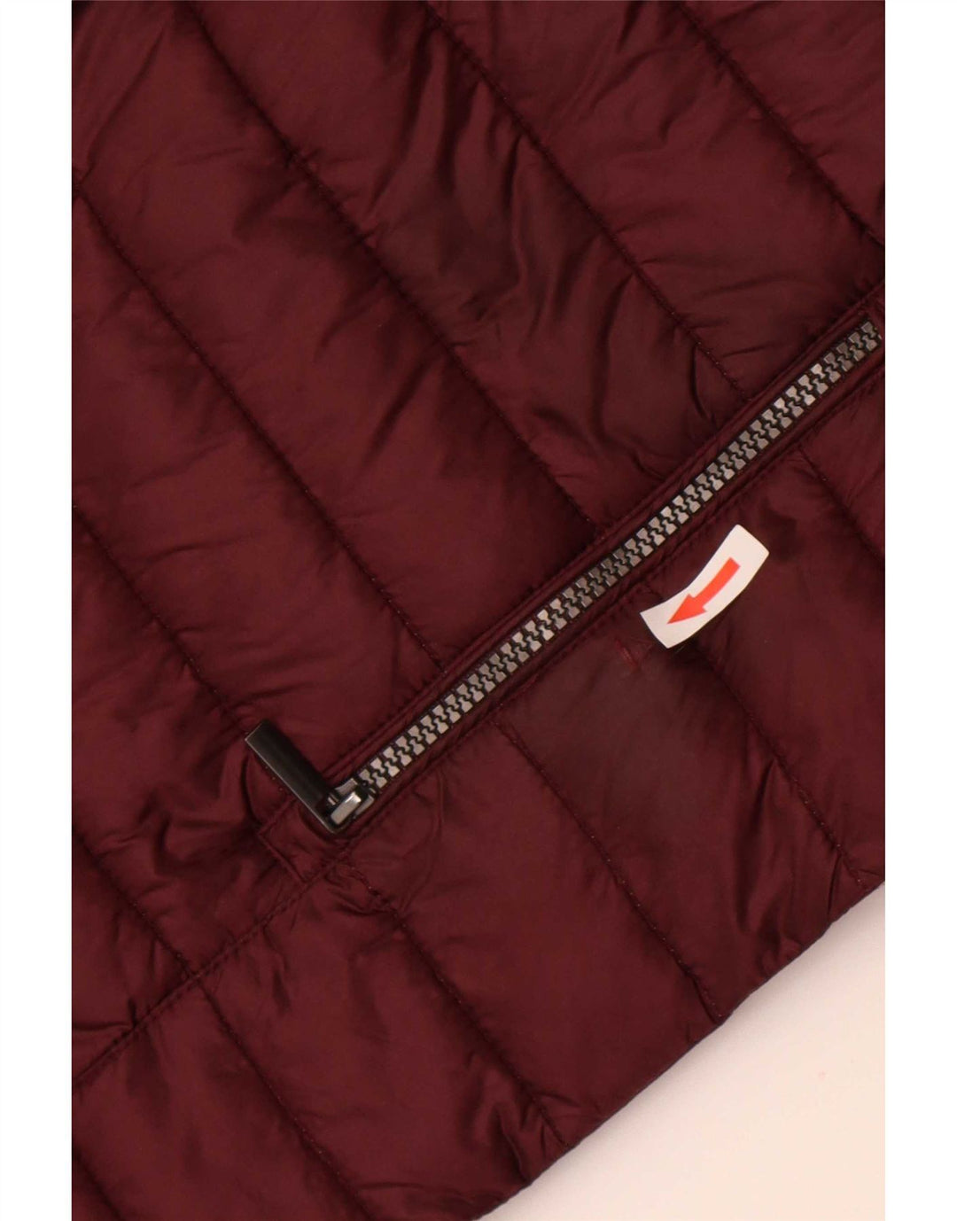 Fynch Hatton Mens Casual Fit Padded Jacket UK 38 Medium Burgundy Nylon