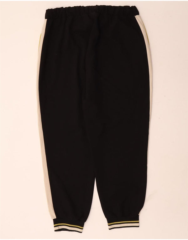 Zara Womens Tracksuit Trousers Joggers UK 18 XL Black Colourblock