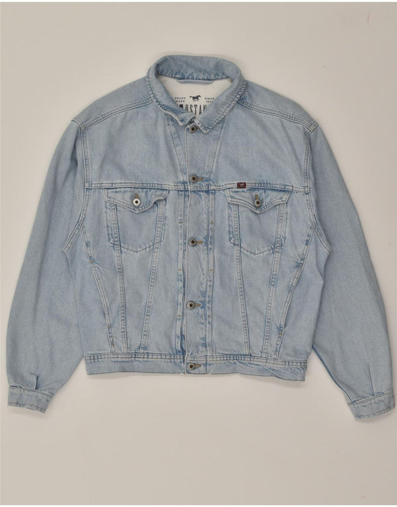MUSTANG Mens Denim Jacket UK 40 Large Blue Cotton | Vintage Mustang | Thrift | Second-Hand Mustang | Used Clothing | Messina Hembry 