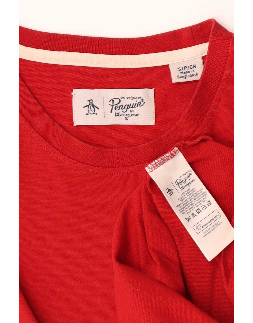 Penguin Mens T-Shirt Top Small Red Cotton
