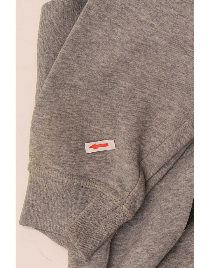 Nike Mens Graphic Hoodie Jumper Large Grey Cotton