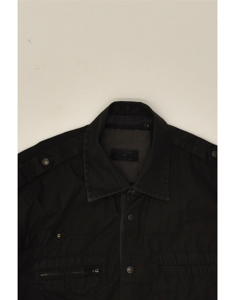 JACK & JONES Mens Shirt Small Black Cotton | Vintage Jack & Jones | Thrift | Second-Hand Jack & Jones | Used Clothing | Messina Hembry 