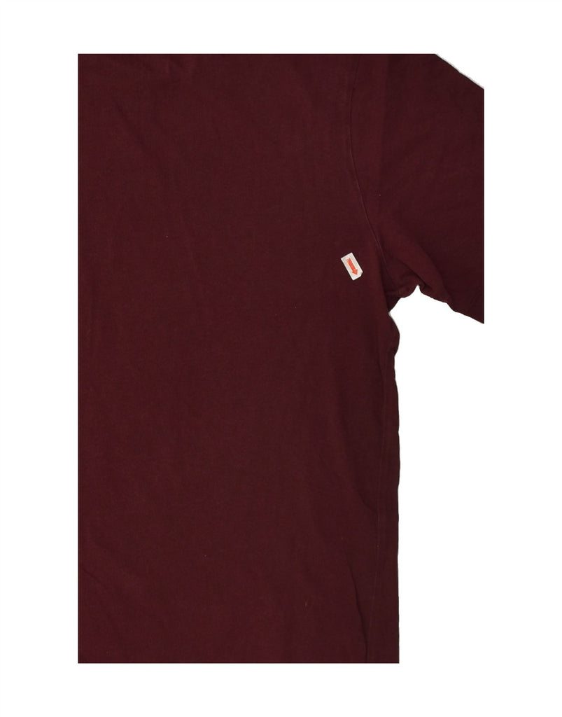 JACK & JONES Mens Graphic T-Shirt Top Small Burgundy Cotton | Vintage Jack & Jones | Thrift | Second-Hand Jack & Jones | Used Clothing | Messina Hembry 