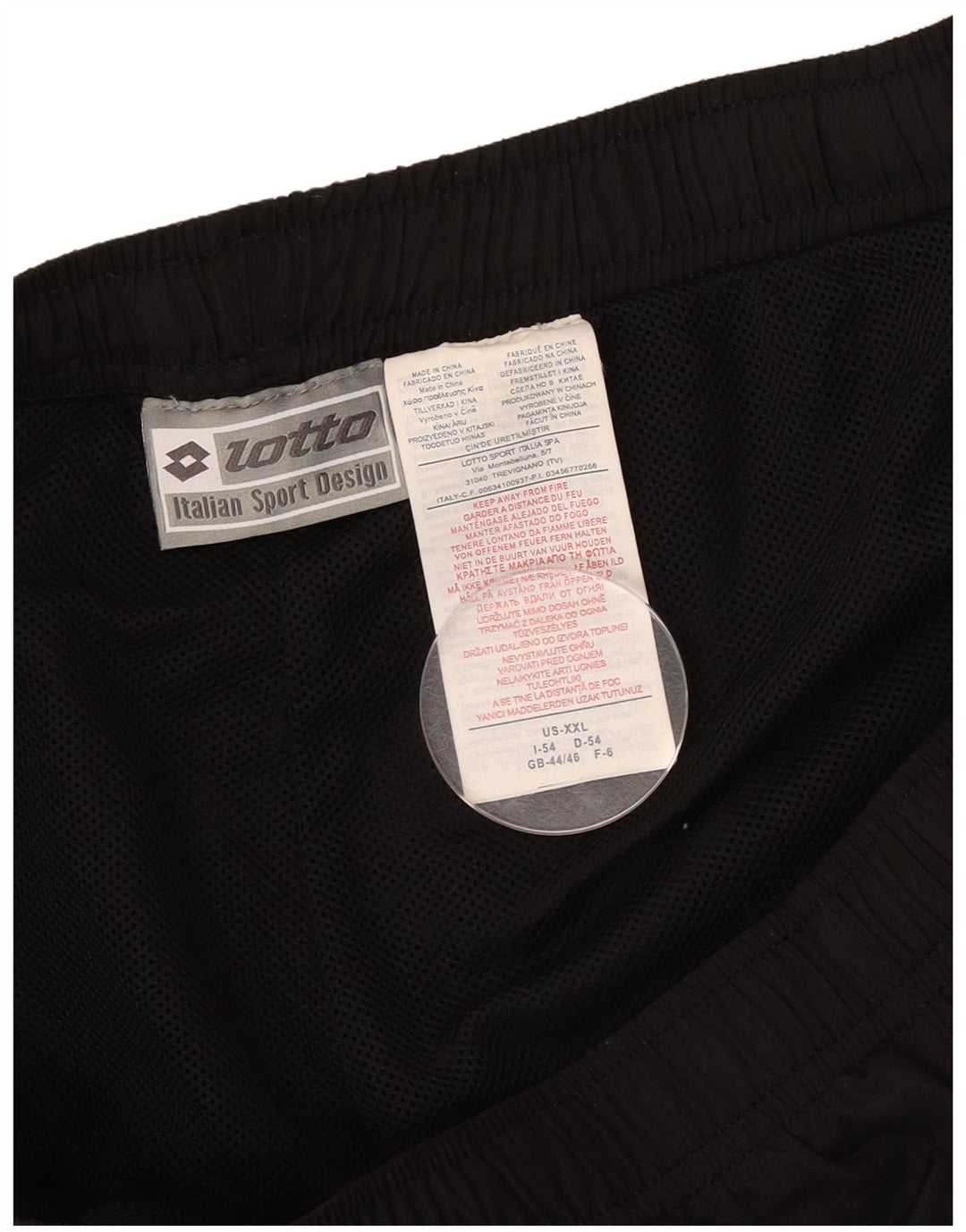 Lotto Mens Tracksuit Trousers UK 44/46 2XL Black Polyester