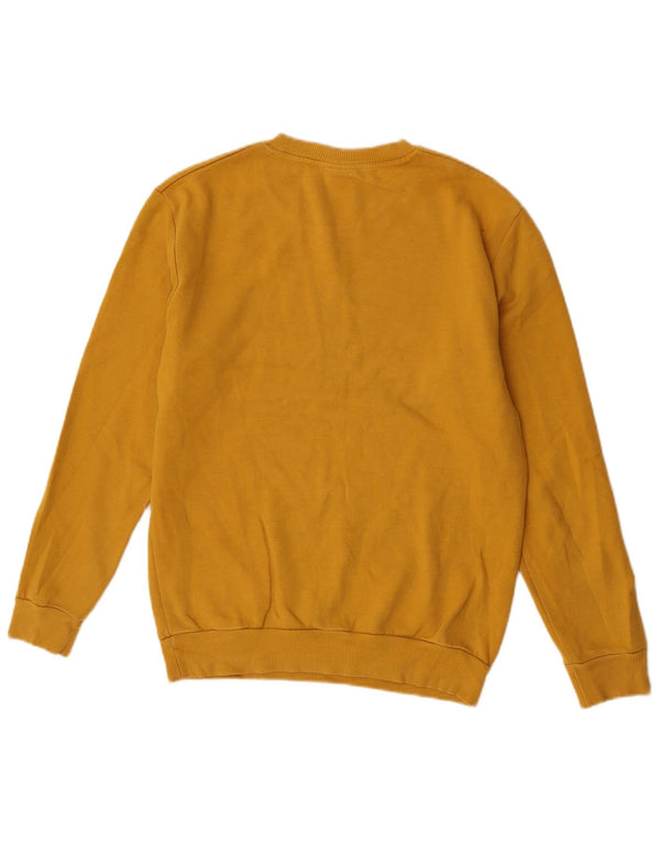 Zara Mens Sweatshirt Jumper Medium Yellow Cotton