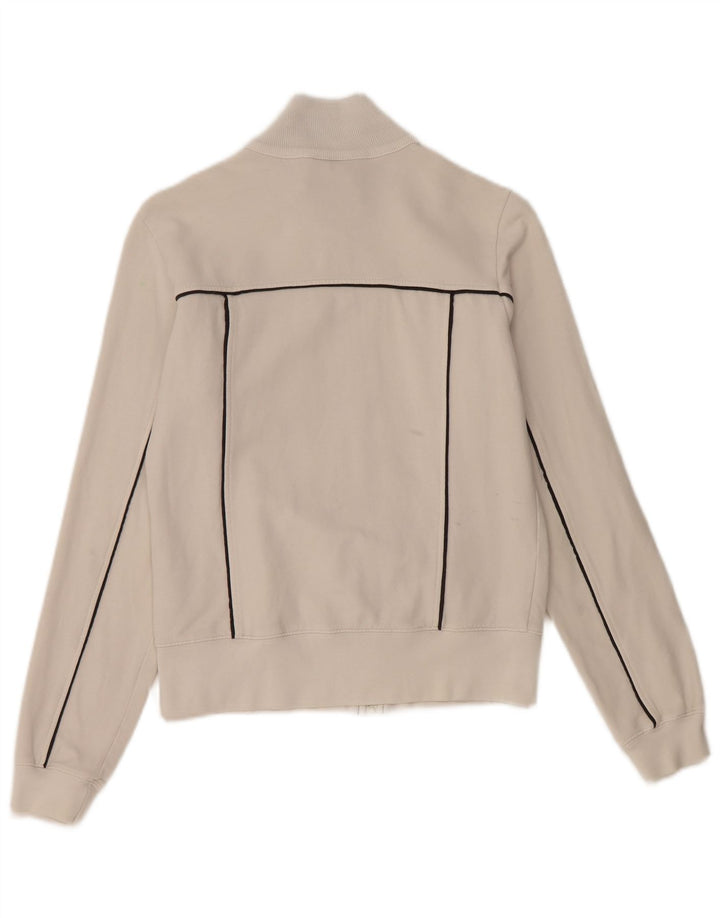 CHAMPION Womens Tracksuit Top Jacket UK 10 Small White Cotton