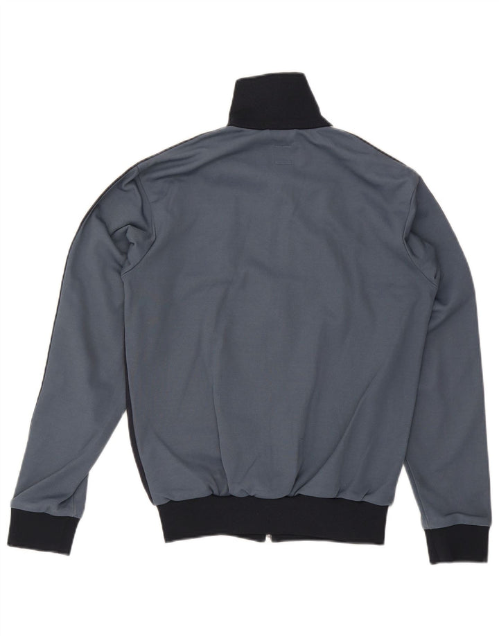 Adidas Mens Tracksuit Top Jacket Small Navy Blue Colourblock Cotton