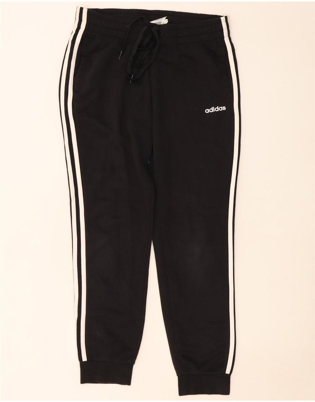 Adidas Womens Tracksuit Trousers Joggers UK 12/14 Medium  Black Cotton