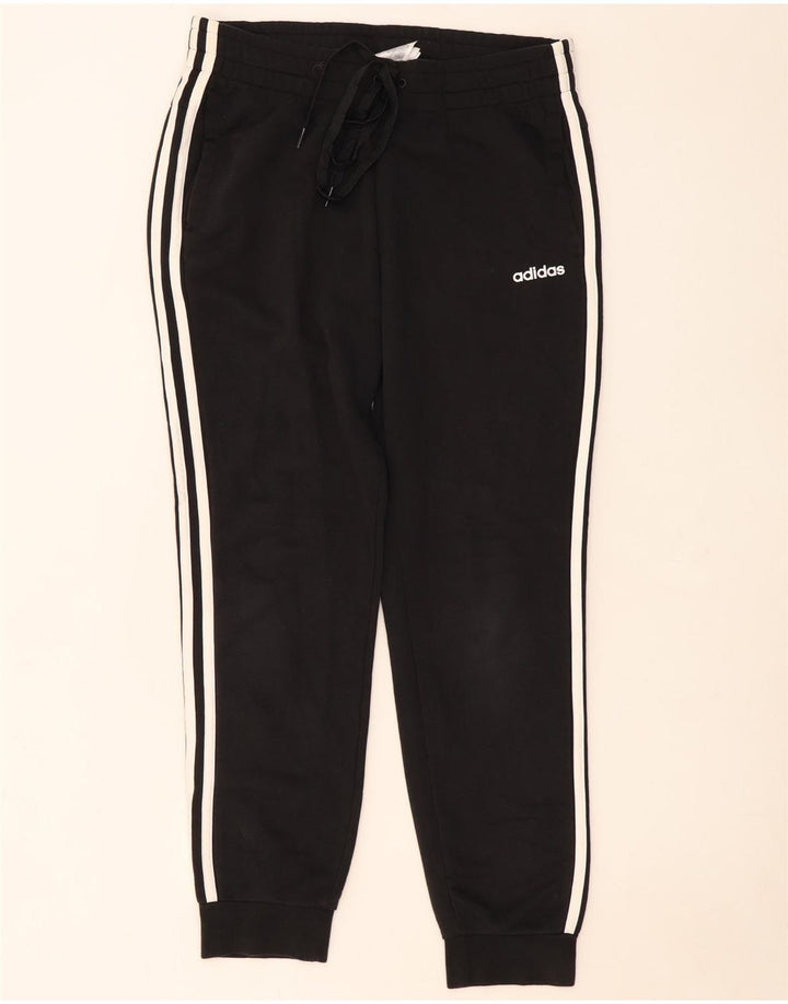 Adidas Womens Tracksuit Trousers Joggers UK 12/14 Medium  Black Cotton