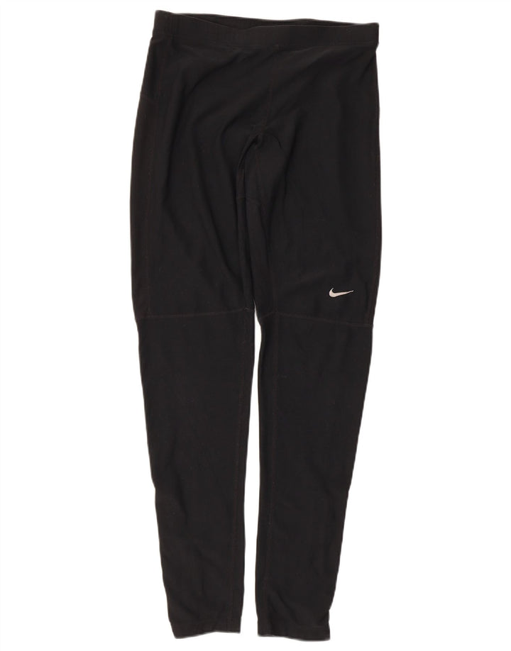 Nike Womens Dri Fit Leggings UK 14 Large  Black Polyester