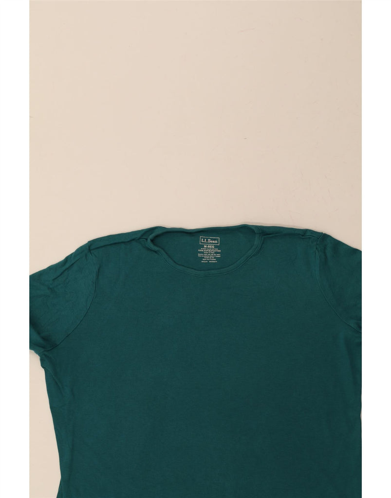 L.L.BEAN Womens T-Shirt Top UK 14 Medium Green Cotton Vintage L.L.Bean and Second-Hand L.L.Bean from Messina Hembry 