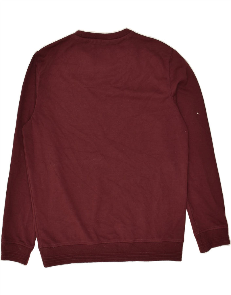 CREW CLOTHING Mens Sweatshirt Jumper Large Burgundy Polyester | Vintage Crew Clothing | Thrift | Second-Hand Crew Clothing | Used Clothing | Messina Hembry 