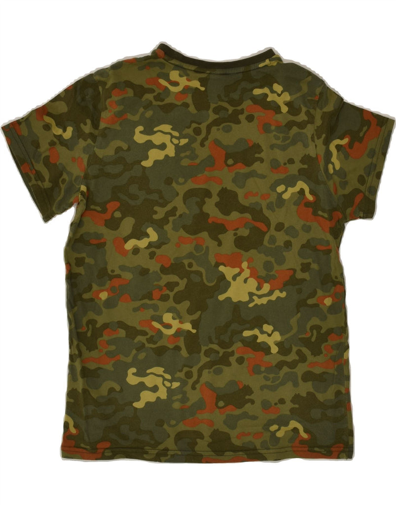 PUMA Boys T-Shirt Top 15-16 Years Khaki Camouflage Cotton | Vintage Puma | Thrift | Second-Hand Puma | Used Clothing | Messina Hembry 