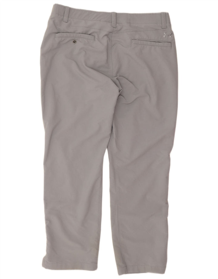 Under Armour Mens Straight Chino Trousers W38 L30 Grey Nylon