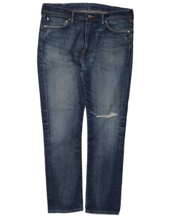 Levi's Mens 510 Distressed Skinny Jeans W38 L30 Blue Cotton