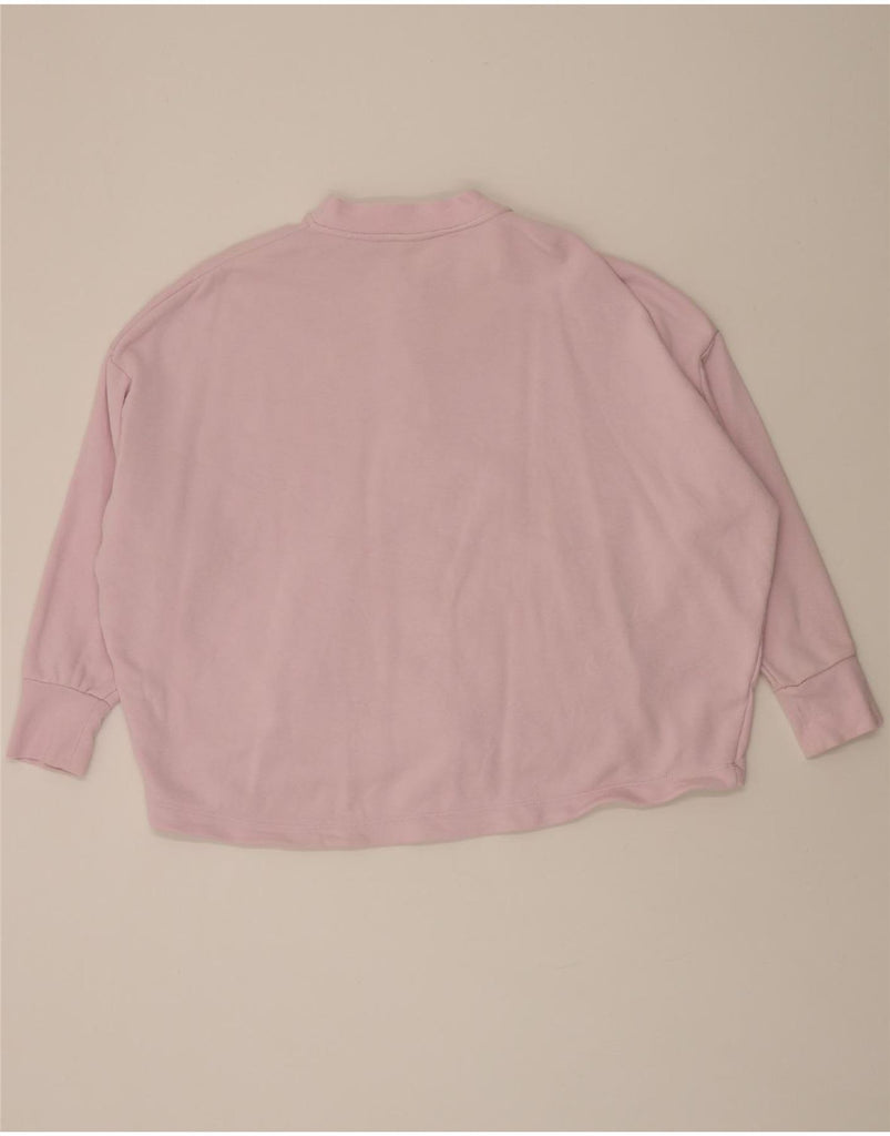 NIKE Womens Oversized Tracksuit Top Jacket UK 14 Medium Pink Cotton Vintage Nike and Second-Hand Nike from Messina Hembry 