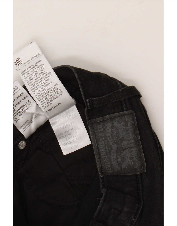 Levi's Womens 314 Shaping Straight Jeans W29 L32 Black Cotton