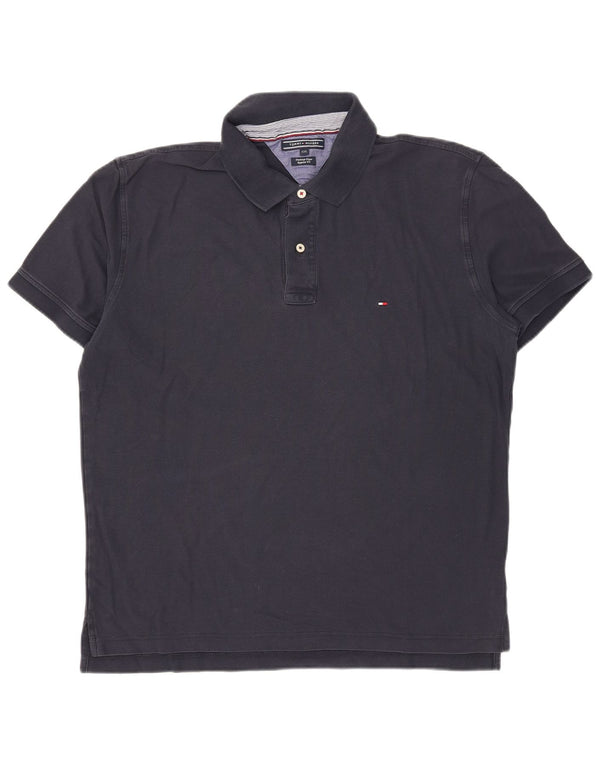 Tommy Hilfiger Mens Regular Fit Polo Shirt 2XL Navy Blue Cotton