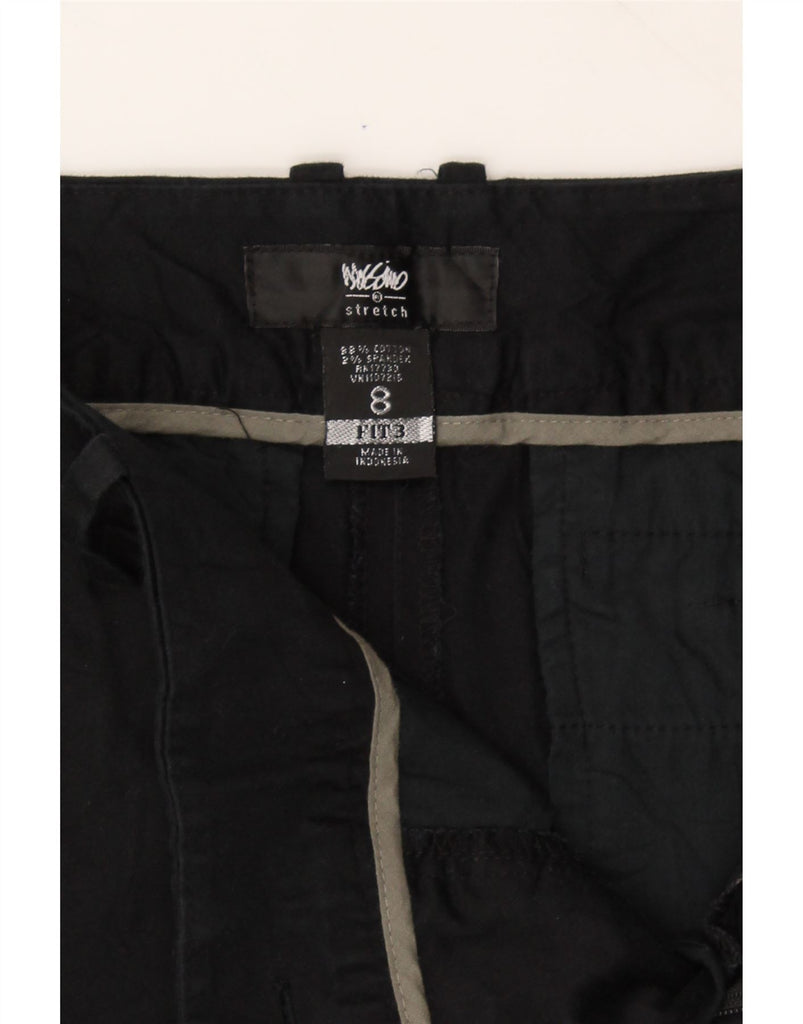 MOSSIMO Womens Straight Capri Trousers US 8 Medium W30 L20 Black Cotton Vintage Mossimo and Second-Hand Mossimo from Messina Hembry 