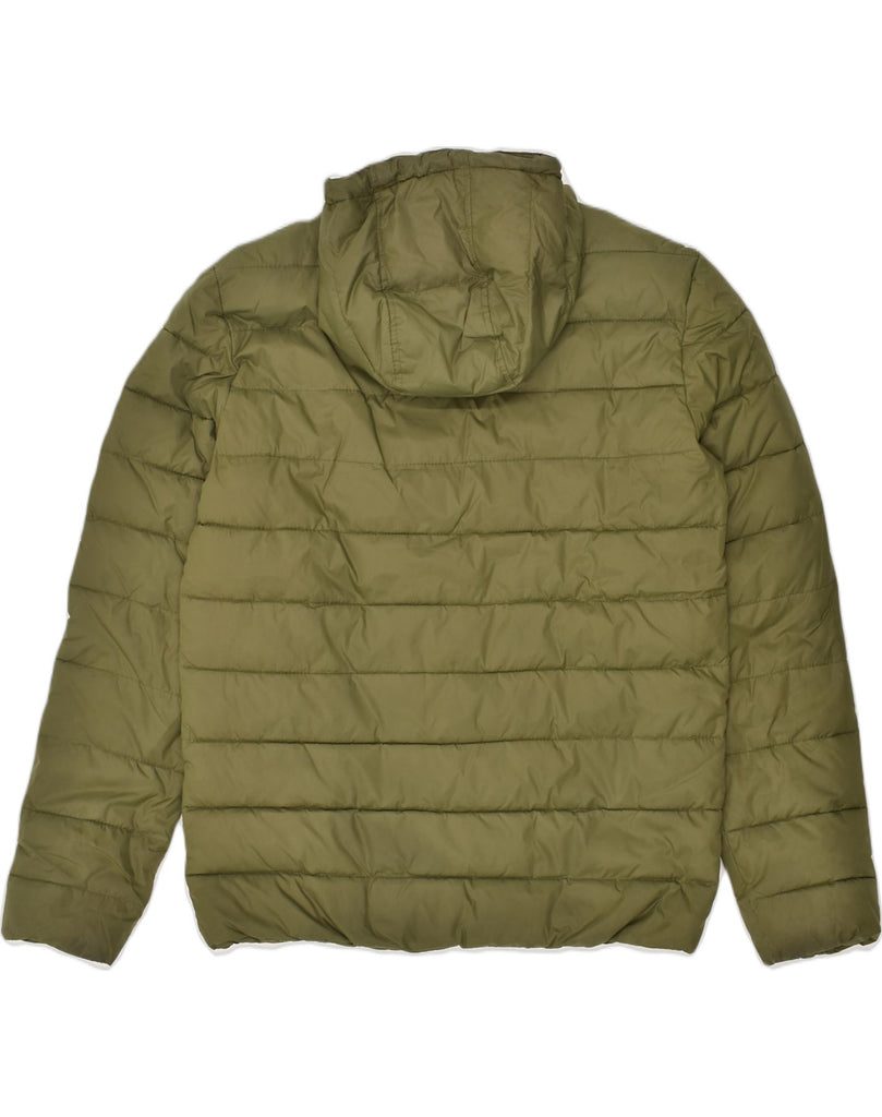 JACK & JONES Mens Hooded Padded Jacket UK 40 Large Khaki Nylon | Vintage Jack & Jones | Thrift | Second-Hand Jack & Jones | Used Clothing | Messina Hembry 