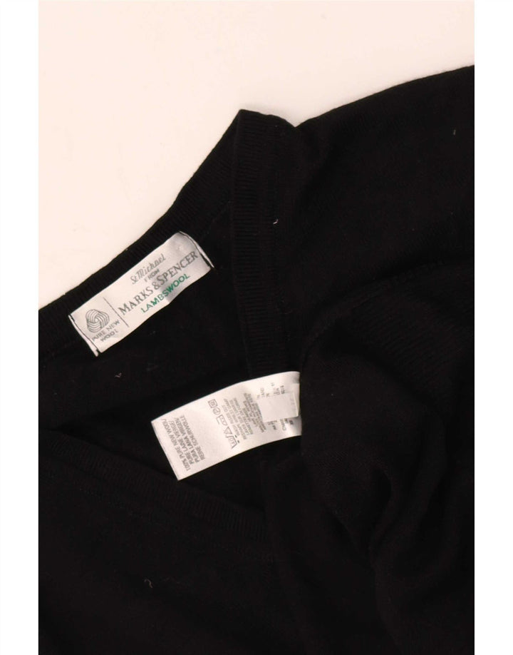 Marks & Spencer Mens Vest Tank Top Large Black New Wool