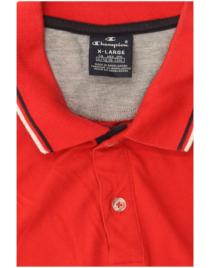 CHAMPION Mens Polo Shirt XL Red