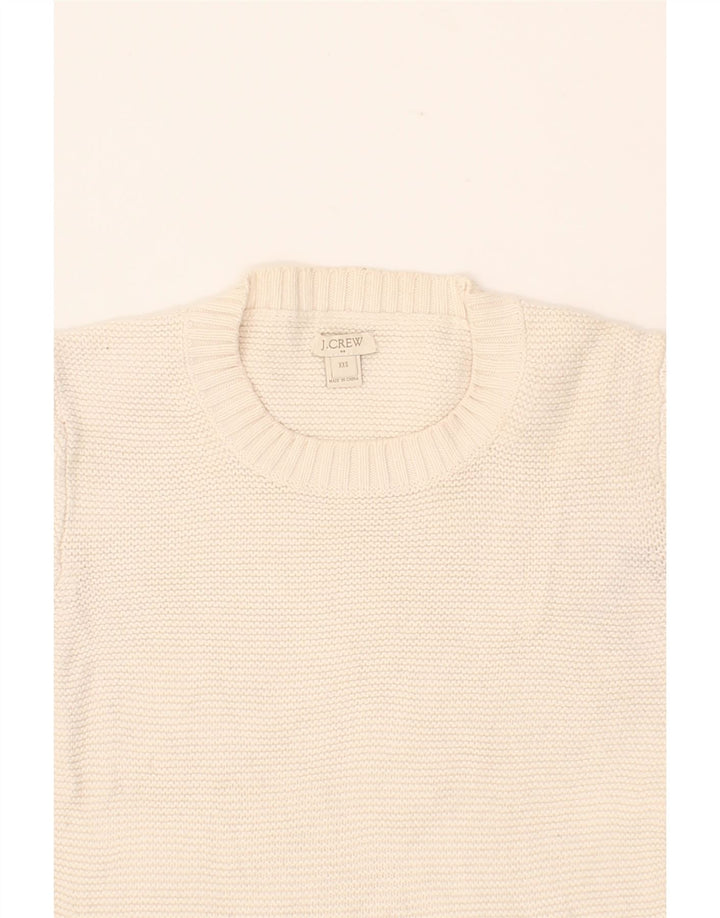 J. CREW Womens Crew Neck Jumper Sweater UK 2 2XS Off White Cotton Vintage J. Crew and Second-Hand J. Crew from Messina Hembry 