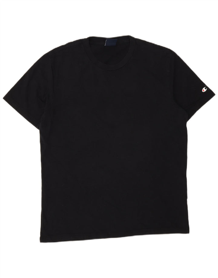 Champion Mens T-Shirt Top Medium Black