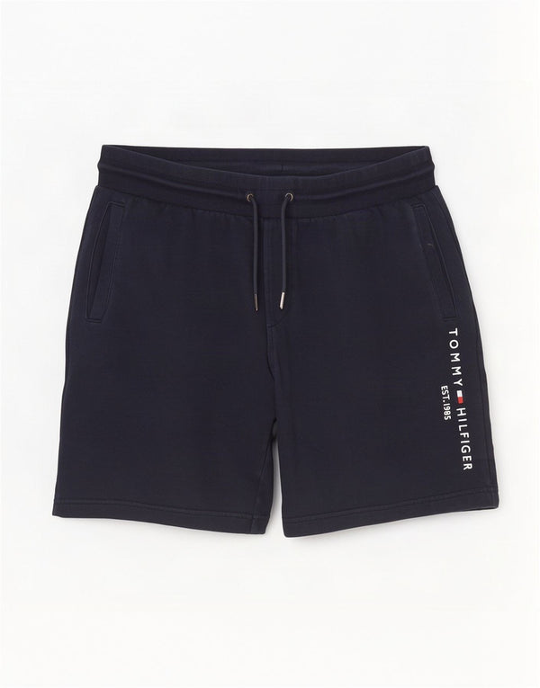 Tommy Hilfiger Mens Graphic Sport Shorts Large Navy Blue Cotton