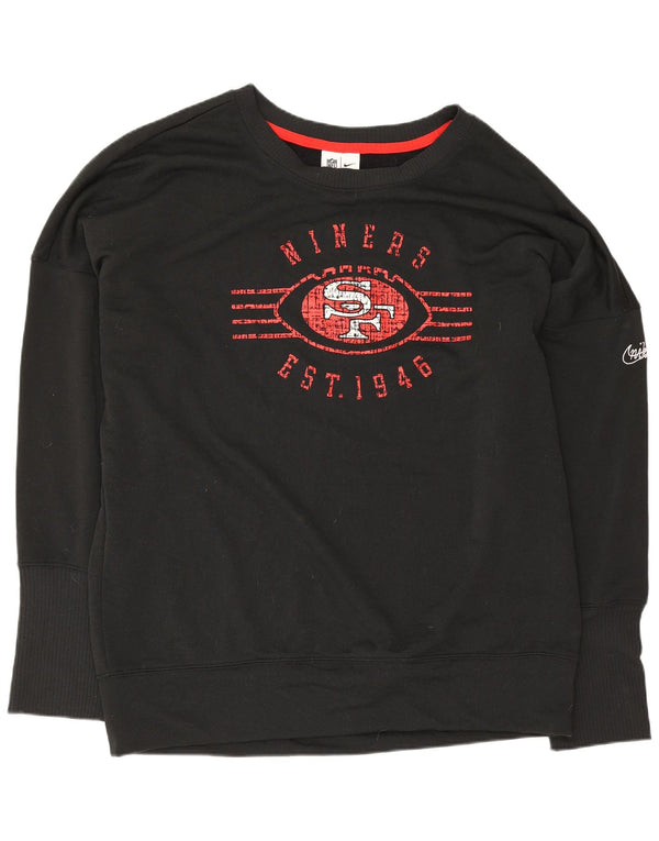 Nike Womens Niners San Francisco NFL Sweatshirt Jumper Large Black Sports
