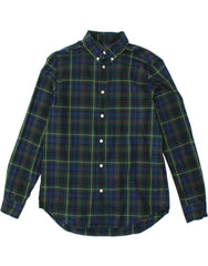 RALPH LAUREN Boys Shirt 14-15 Years Large Green Check Cotton