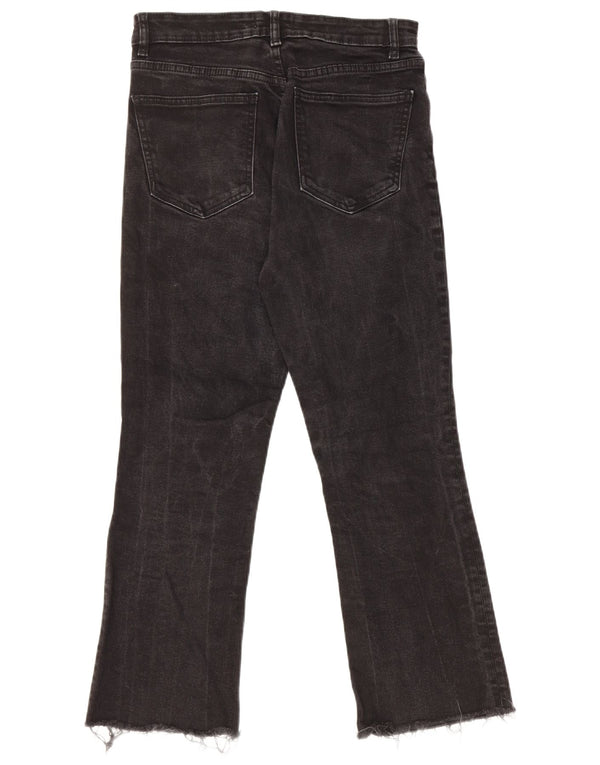 ZARA Womens Cropped Jeans EU 40 Medium W30 L24 Black
