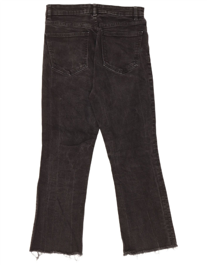 ZARA Womens Cropped Jeans EU 40 Medium W30 L24 Black