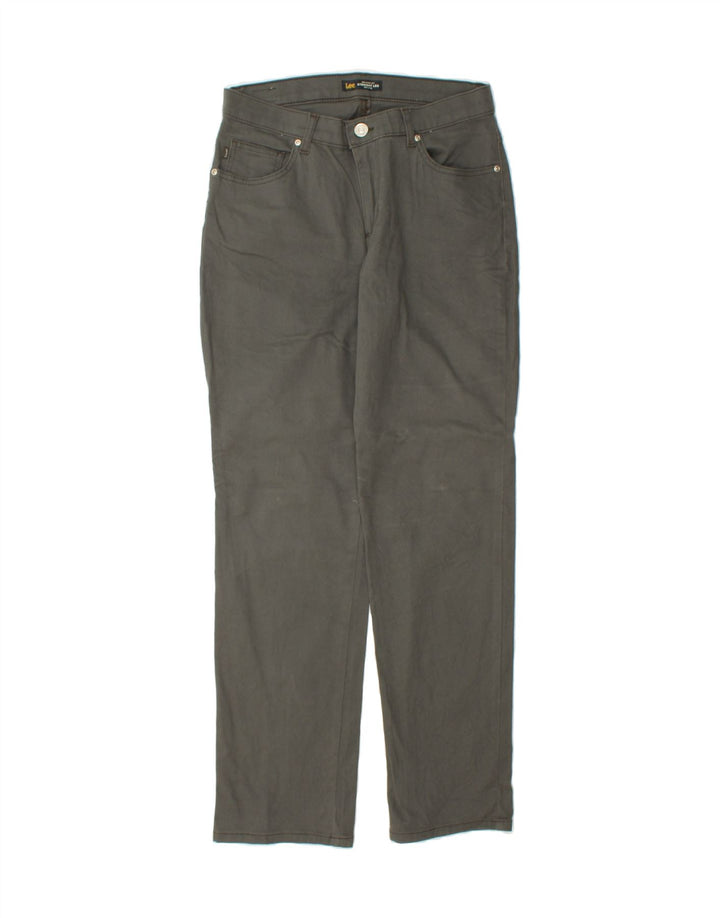 LEE Womens Mid Rise Straight Jeans US 8 Medium W30 L32 Khaki Cotton Vintage Lee and Second-Hand Lee from Messina Hembry 