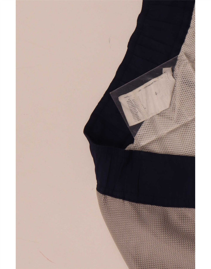 Coast Mens Graphic Swimming Shorts Small Navy Blue Colourblock Polyamide