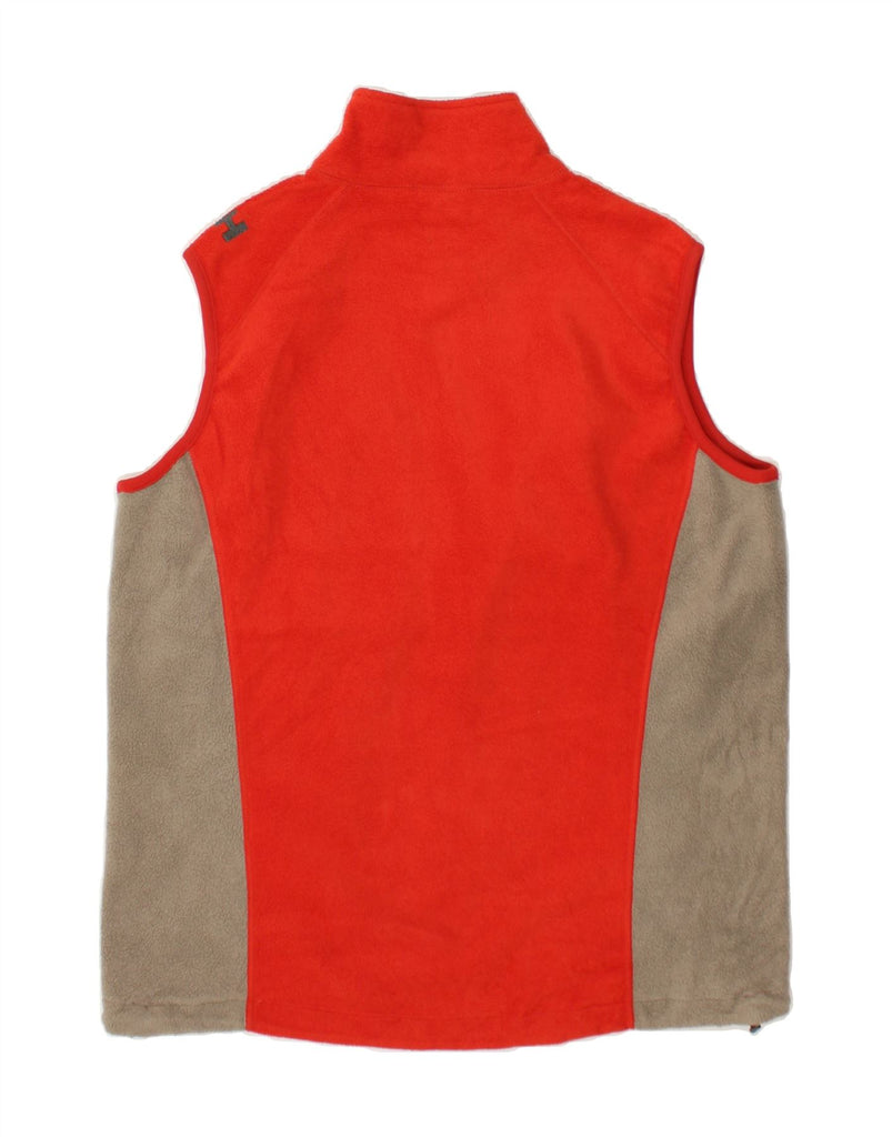 HELLY HANSEN Mens Fleece Gilet UK 38 Medium Red Colourblock Polyester | Vintage Helly Hansen | Thrift | Second-Hand Helly Hansen | Used Clothing | Messina Hembry 