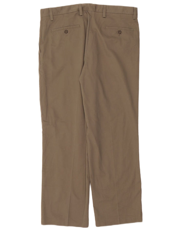 Dockers Mens Straight Classic Fit Chino Trousers W36 L30 Grey Cotton