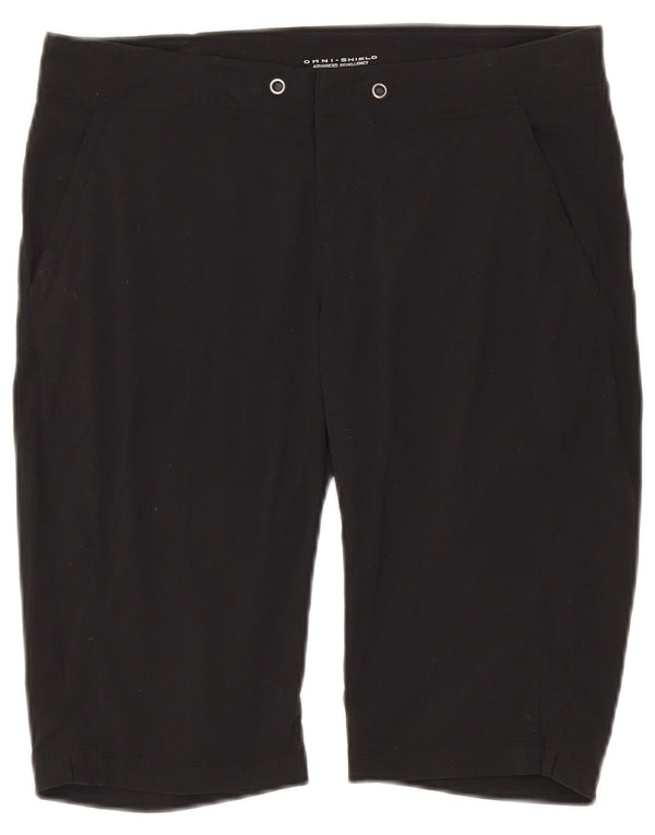 Columbia Womens Omni-Shade Regular Sport Shorts US 8 Medium W30 Black Nylon