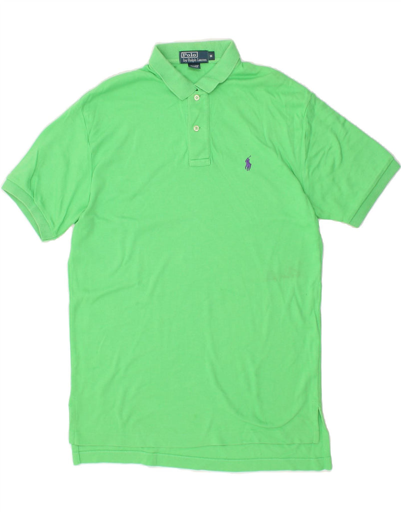 RALPH LAUREN Mens Polo Shirt Medium Green Cotton | Vintage Ralph Lauren | Thrift | Second-Hand Ralph Lauren | Used Clothing | Messina Hembry 