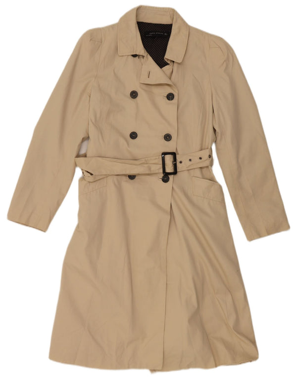 Zara Womens Trench Coat UK 14 Large Beige