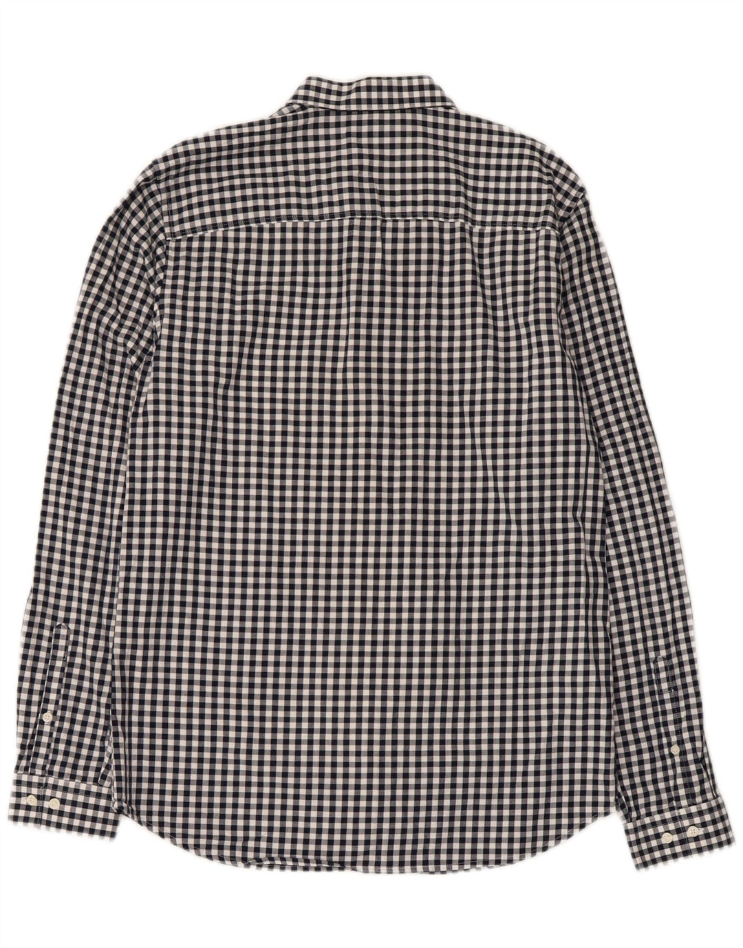 Jack & Jones Mens Shirt Medium Navy Blue Gingham Cotton