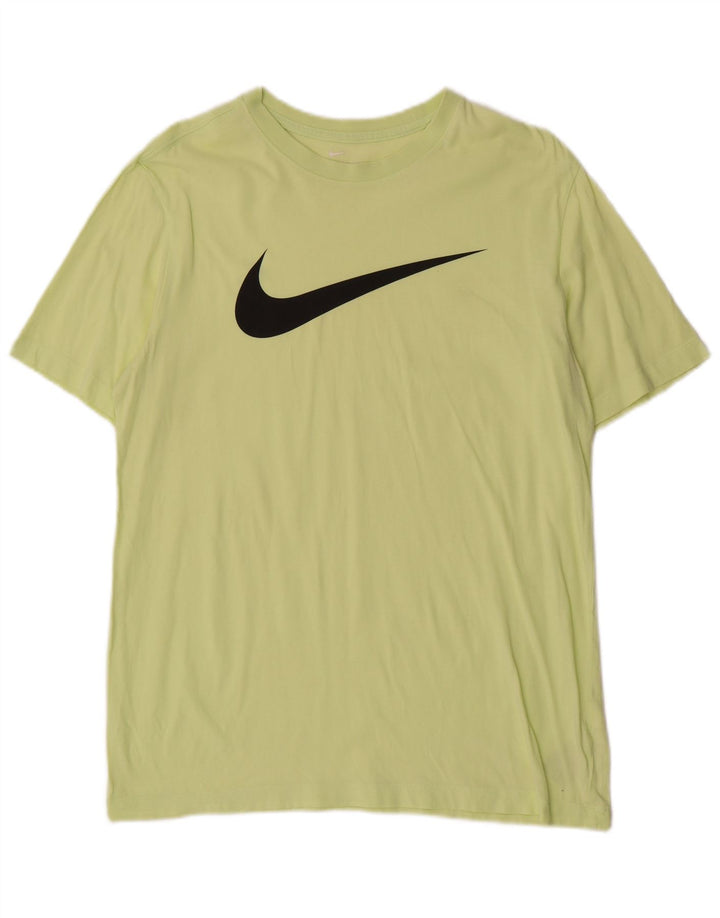 Nike Mens Graphic T-Shirt Top Medium Green Cotton