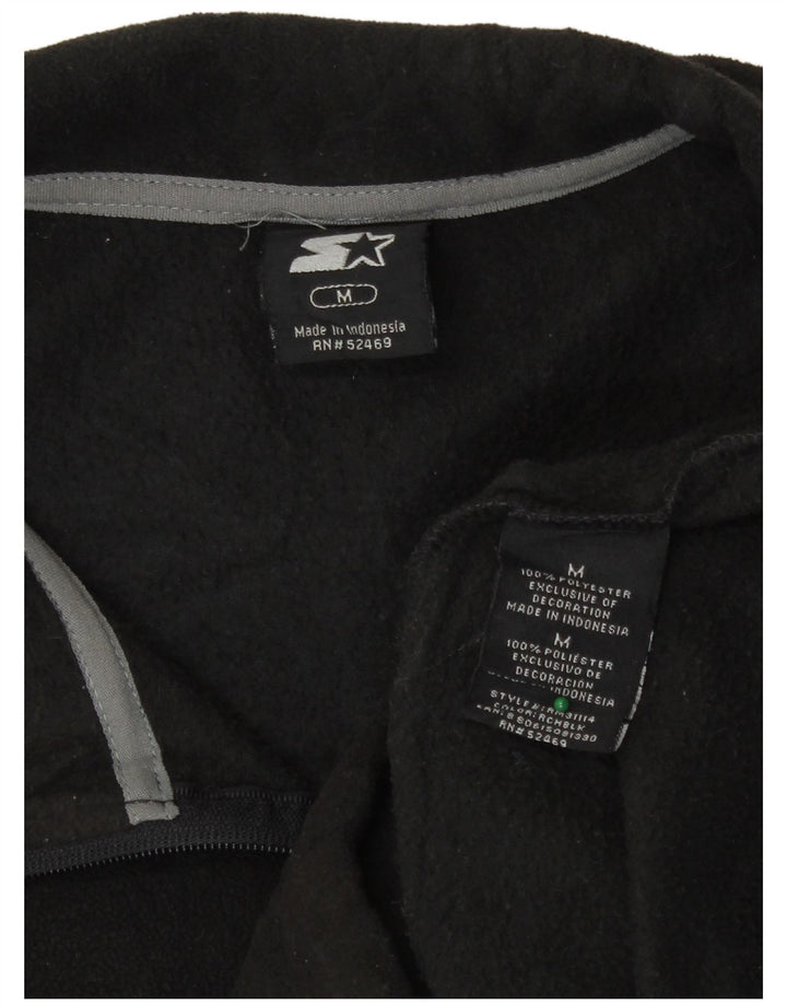 Starter Mens Fleece Jacket UK 38 Medium Black Polyester
