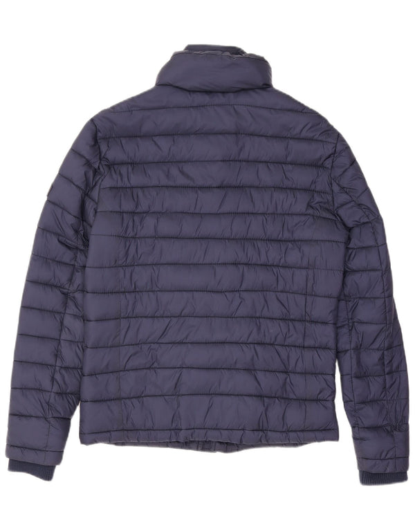 Superdry Mens Padded Jacket UK 36 Small Navy Blue Nylon